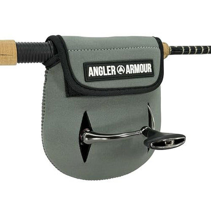 Angler Armour Spinning Reel Cover, Fishing Reel Cover, Neoprene Reel Cover, Spinning Reel Sleeve, Spinning Reel Case, Spinning Reel Protective Sleeve, Fits 1000, 2000, 3000, 3500 Reels (Titanium Gray) - color: Titanium Gray
