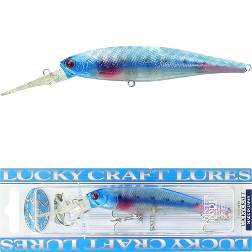 LUCKY CRAFT Pointer 100DD-S, Saltwater Surf Fishing Lures, Jerkbait, Halibut, Surf Perch, Calico Bass, White Seabass, Striped Bass, Sinking, Fishing Gear - color: 358 Sexy Geisha Queen Sardine