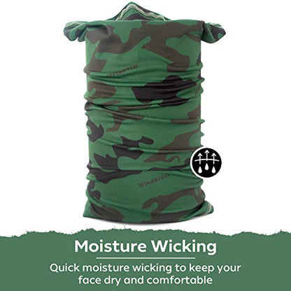 Neck Gaiter for Men & Women - UPF 50+ Sun Protection, Fishing, Cooling - color: Camo
