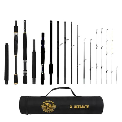 Rigged & Ready X Series™ Travel Fishing Rods. 6 Super Compact Combos and Rods, Multi-Functional, Spinning Poles. 5 to 25 Techniques from one Rod. Spin, Bass, Carp, Fly. Fresh & Saltwater Angling.