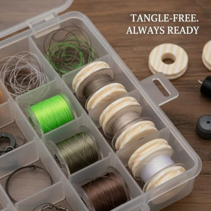 Fishing Line Spool Organizer, PP Plastic Tackle Box Storage Holder for Loose Spools (1 PC)