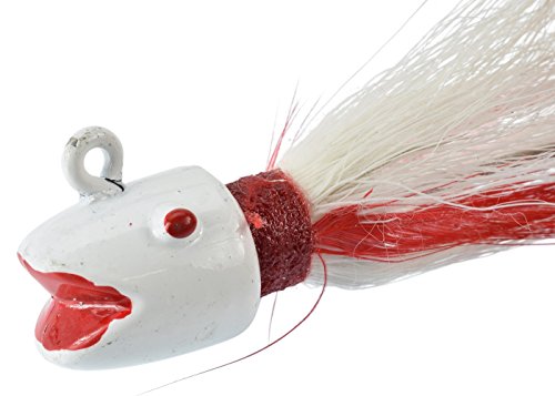 1.0-3.0oz Smiling Bucktail Fishing Lure Jig - 3 Pack - size: 2.0 Ounce - 3 Pack