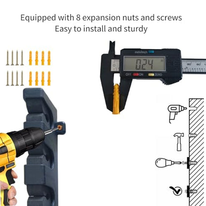 Wall Mount Fishing Rod Holders for Garage Organization, Horizontal Fishing Pole Holder Holds 6 Rods or Combos