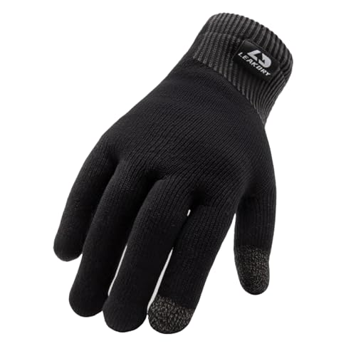 Waterproof Merino Wool Touchscreen Gloves,3-Layer Thermal Winter Gloves,Windproof for Skiing,Work - size: Small
