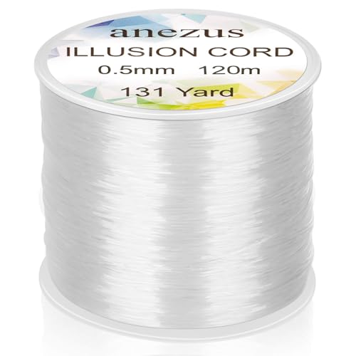 Anezus Fishing Wire for Hanging, Clear Fishing Line Invisible String Strong Monofilament Line for Hanging Decorations and Crafts - style: 0.5mm, 30lb