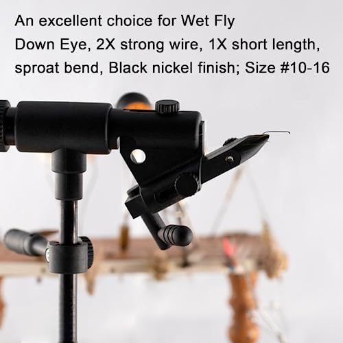 Eupheng Fly Fishing Hooks 100pc Pack Barbless Catch & Release Dry Wet Nymph Shrimp&Pupa, Streamer, Caddis, Jig, Scud Flies Fishing Hooks - color: EP Fly-C&R-WET-0011, size: #14