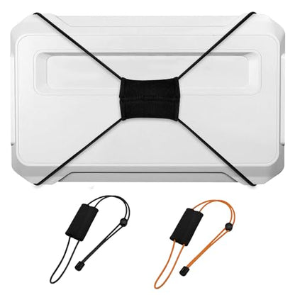 Thickened Fishing Finder Cover Straps, Adjustable Fish Finder Bungee for Securing Graph Cover for Travel - color: Black,Orange