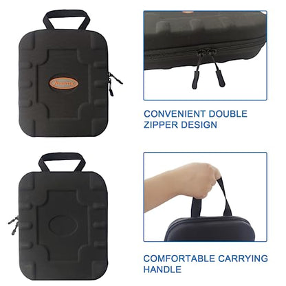 Aventik Fishing Tackle Binder Hard EVA Shell Cover Fishing Bait Organized Storage Saltwater Resistant Fishing Tackle Storage Bag(black) - color: Black