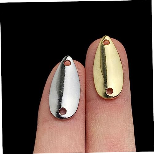 20pcs Metal Fishing Lure Blades Gold Silver Bass Bait for DIY Lure Making Bright Design for Enhanced Fish Freshwater Saltwater