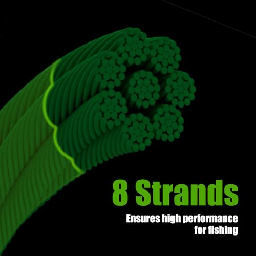 DASEE 8 Strands Braided Line, Fishing Line, Zero Stretch, 10-100LB, 300/500Yds, Abrasion Resistance, Braided Fishing Line, PE Line - color: Camo Blue, size: 10LB-300YDS