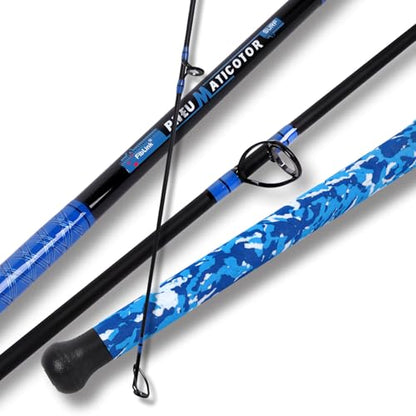 Fiblink Surf Rod,Portable Travel Fishing Rod,Spinning Rod with Blue Camouflage Handle,2Piece/3Piece/4Piece Carbon Fiber Fishing Rod (9ft/10ft/12ft/14ft) - style: 10' - Medium Heavy - 15-30lb - 3pc