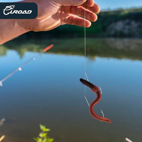 60pcs Aberdeen Sea Fishing Hooks, Large Barbed Aberdeen Hooks, Long Shank and Wide Gape Size 1#, 1/0, 2/0, 3/0, Light Fishing Hooks High Carbon Steel (60 Pcs, Mixed)