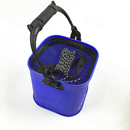 Toasis Live Fishing Bait Bucket 11L 2.9Gal EVA Fish Bucket - color: Blue