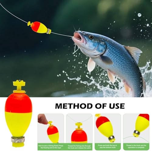 Fishing Bobber Slip Bobbers for Fishing 15 Pcs Foam Snap Weighted Floats Set Bobbers Fishing Tackle Accessories Fishing Supplies - color: F-Weighted Colorful-16pcs