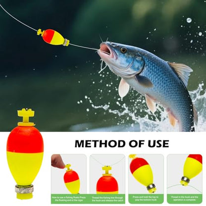 Fishing Bobber Slip Bobbers for Fishing 15 Pcs Foam Snap Weighted Floats Set Bobbers Fishing Tackle Accessories Fishing Supplies - color: F-Weighted Colorful-16pcs