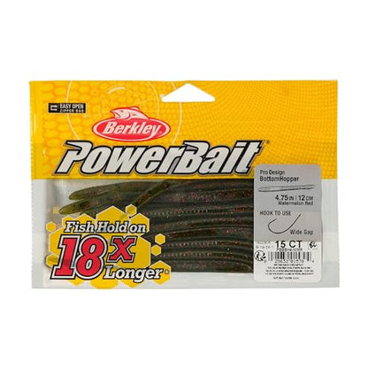 Berkley PowerBait Bottom Hopper Fishing Soft Bait - color: Watermelon Red, size: 4 3/4"