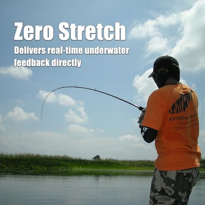 DASEE 8 Strands Braided Line, Fishing Line, Zero Stretch, 10-100LB, 300/500Yds, Abrasion Resistance, Braided Fishing Line, PE Line - color: Camo Blue, size: 20LB-500YDS