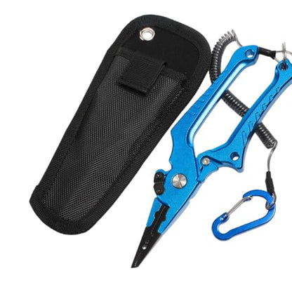 Multifunctional Aluminum Alloy Lure Pliers and Fish Handling Set - Open-Screen Hook Removal - Titanium Alloy Long-Nose Hook Binding Scissors - Ideal Gift for Fishing Enthusiasts