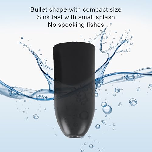 Tungsten Bullet Sinkers Fishing Weights, Flipping Sinkers Worm Weights for Bass Fishing Texas Rig, Carolina Rig, Size 1/16 1/8 3/16 1/4 5/16 3/8 1/2 oz - size: 1/2OZ-3PCS, style: Silver