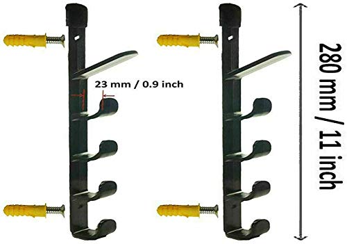 Pmsanzay Fishing Rod Wall Storage Rack, Fishing Pole Holder for Garage & Cabin & Basement, Heavy Duty - Holds up to 5 Fishing Rods