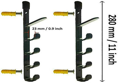 Pmsanzay Fishing Rod Wall Storage Rack, Fishing Pole Holder for Garage & Cabin & Basement, Heavy Duty - Holds up to 5 Fishing Rods