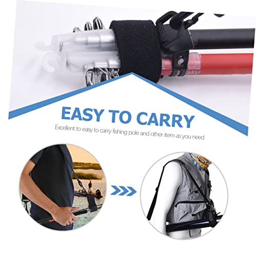Adjustable Fishing Rod Holder Strap Lightweight Carrying Belt for of Fishing Poles Convenient Rod Fixing Band for All Anglers