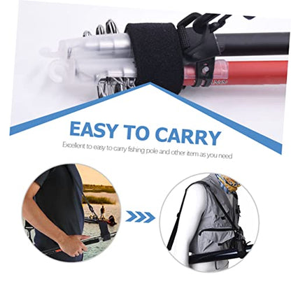 Adjustable Fishing Rod Holder Strap Lightweight Carrying Belt for of Fishing Poles Convenient Rod Fixing Band for All Anglers