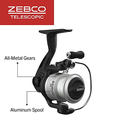 Zebco 33 Spinning Reel and Telescopic Fishing Rod Combo - style: 5 Foot - Micro Spinning