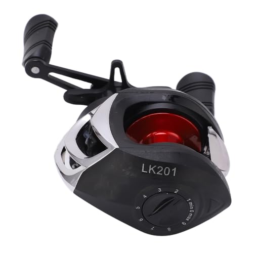 LK201 Low Profile Baitcasting Reel - 7.2:1 Gear Ratio, 8 kg Brake Force, 17+1 Bearings, Right-Handed Baitcaster for Freshwater & Saltwater Fishing