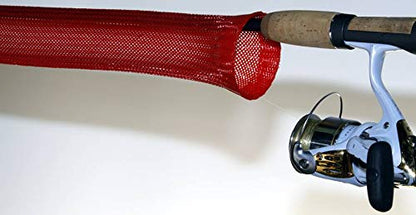 RITE-HITE Orin Briant Stick Jacket Fishing Rod Covers - Spinning Stick Jacket, Comes in a Variety of Colors; Keeps Your Rod Safe and Tangle Free - color: Red