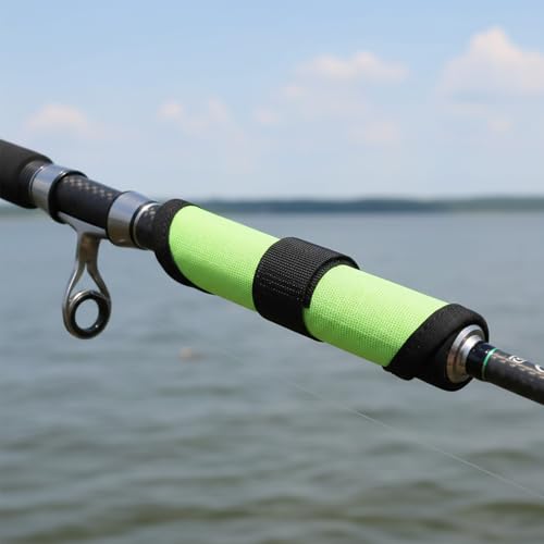 8 Pack Fishing Lure Covers, 6" Lure Wraps for Fishing Rod Hook Cover, Hook Bait Covers, Fish Hooks Storage Protectors, Pole Sleeve Guard to Keep Fishermen Safe for Fish Rod (Green)