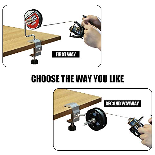 ANGRYFISH Fishing Line Winder with Clamp-Adjustable Stable Protable Spooler Machine-Multifunction Spooling Station System