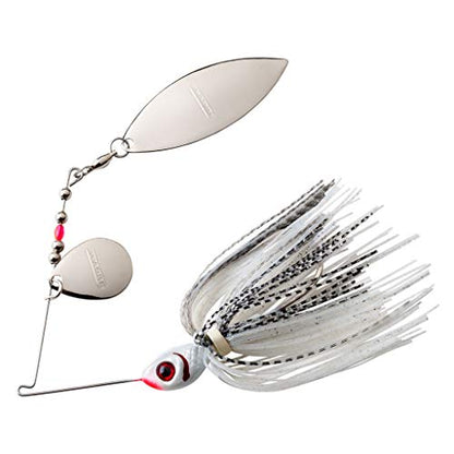Booyah Blade Spinner-Bait Bass Fishing Lure - color: Silver Shad, style: Tandem (1/4 Oz)