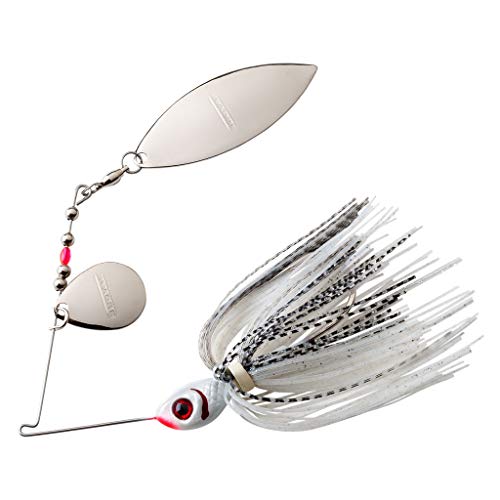 Booyah Blade Spinner-Bait Bass Fishing Lure - color: Silver Shad, style: Tandem (1/4 Oz)