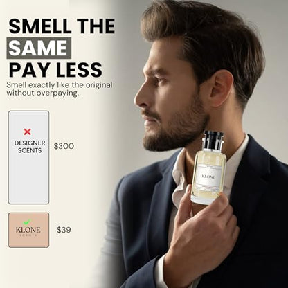 Klone Nomad Magic Eau de Parfum Scents (50ml) - Long Lasting Cologne for Men Inspired by Ombre Nomade - Skin Friendly Perfume for Men with Notes of Oud, Raspberry & Frankincense - Paraben Free