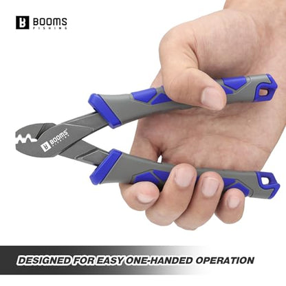 Booms Fishing Crimping Pliers Tool: 6.5in Crimper for Single Barrel - XW41 Durable Ergonomic Tool for Freshwater and Saltwater Anglers - style: Crimper Only