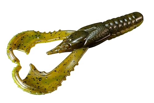 Lunker City Fishing Karate Craw 3" or 4" Soft Plastic Crawfish Bass Lure Open Claws Bait, 7 Per Bag, Made in The USA - color: #282 Big Fish, size: 3"