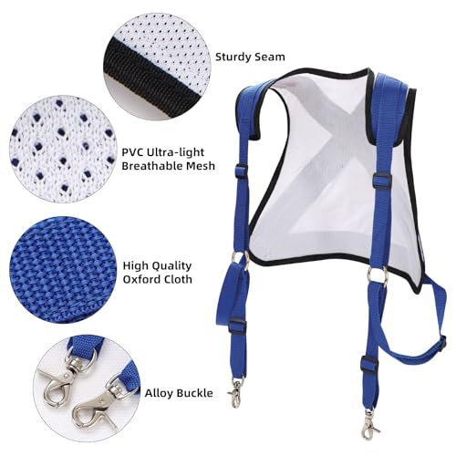 PELLOR Fishing Shoulder Back Harness, Ultralight Fishing Rod Holder Vest, Adjustable Sea Fishing Vest Tackle Equipment for Fishing Big Fish