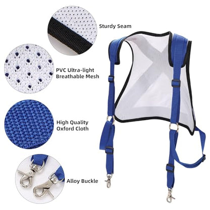PELLOR Fishing Shoulder Back Harness, Ultralight Fishing Rod Holder Vest, Adjustable Sea Fishing Vest Tackle Equipment for Fishing Big Fish
