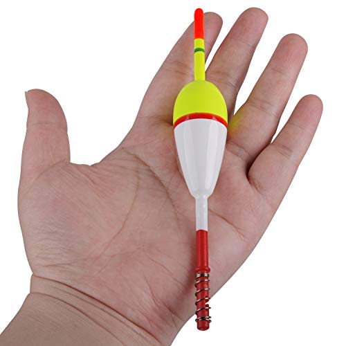 AGOOL Slip Bobbers Wood Fishing Floats and Bobbers Spring Bobbers Stick Slip Bobbers for Crappie Fishing Bobbers for Crappie Panfish Walleyes Trout Bass Fishing 5/10pcs - color: 1.97 x 0.91 x 5.63 inch - 20pcs
