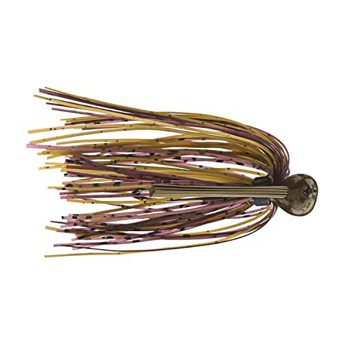 Buckeye Lures 1/2 Oz Flat Top Finesse Jig with Premium Skirting & Rubber Skirt Collar Durable Versatile Fishing Bait - color: Green Pumpkin