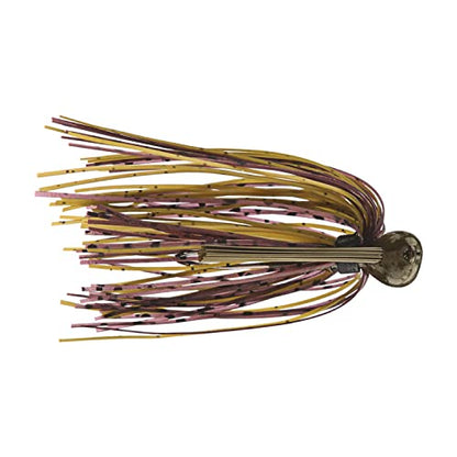 Buckeye Lures 1/2 Oz Flat Top Finesse Jig with Premium Skirting & Rubber Skirt Collar Durable Versatile Fishing Bait - color: Green Pumpkin