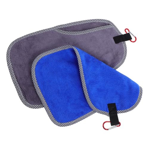 2pcs Outdoor Fishing Towels Set with Clip, Non-Slip Quick-Drying Microfiber Towels for Tackle Maintenance and Deck Cleaning, Multipurpose Camping and Workout Rag for Anglers