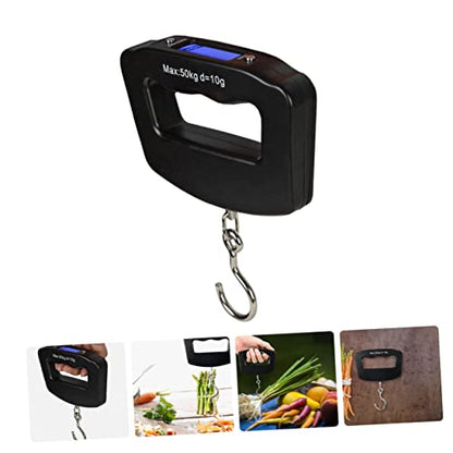 BESPORTBLE Portable 50kg Digital Scale LCD Display Waterproof Hanging Weight Scale for Fishing and Travel Handheld Food 10g Accuracy