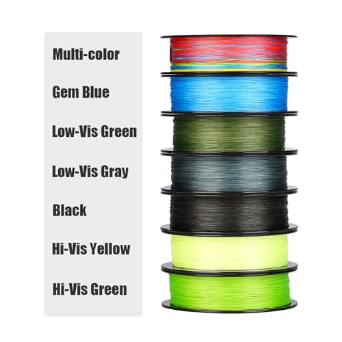 SeaKnight MANSTER W8 II 8 Strand Braided Fishing Line -Super Strong, Abrasion Resistant, No Stretch Braided Line-15LB to 100LB Test for Saltwater and Freshwater Fishing Line Braid - color: 8Strands Low-Vis Gray, size: 22LB (328 Yards)