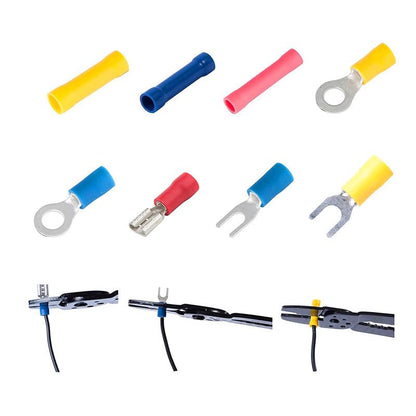 300PCS Wire Connectors, Insulated Crimp Terminals Assortment Kit - Includes Ring, Spade, Butt, Quick Disconnect, Fork for Automotive Electrical Wiring