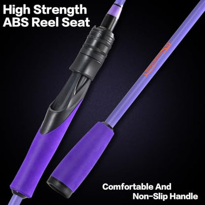 Sougayilang VoidFlare Performance Spinning & Casting Fishing Rod, Lightweight IM6 Graphite with Hook Keeper, EVA Grip - size: Spin-7'0''-Medium Heavy