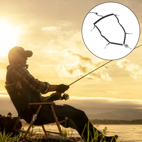 COOLHOOD Fishing Tool Holder Lanyard Fly Fishing Accessories Multifunction Fly Fishing Lanyard Necklace with Clip and Retractor Fishing Lanyard for Fly Fishing Accessories