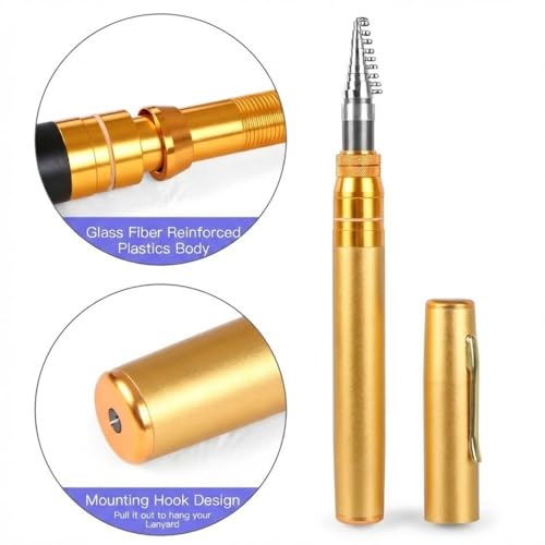 ‌Pocket Telescopic Fishing Rod 1.8m (6ft) – Portable Collapsible Carbon Fiber Fishing Pole for Travel, Freshwater & Saltwater Fishing, Compact Design - color: Gold