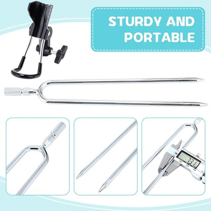 6 Pcs Fishing Rod Holder for Ground Upgraded Bank Fishing Pole Holders Adjustable Extra Long Drill Rod Stand for Catfish, Beach, Mud, Gifts for Men Birthday Christmas - color: Black